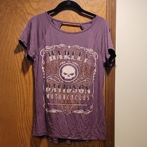 Harley-Davidson Women's Purple Graphic Tee, Size S, NWT